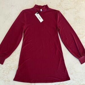 BCBGeneration Burgundy Long Sleeve Dress